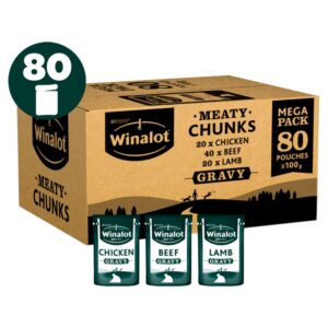 WINALOT Dog Food Pouches Mixed In Gravy