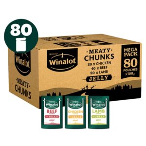 WINALOT Dog Food Pouches Mixed in Jelly