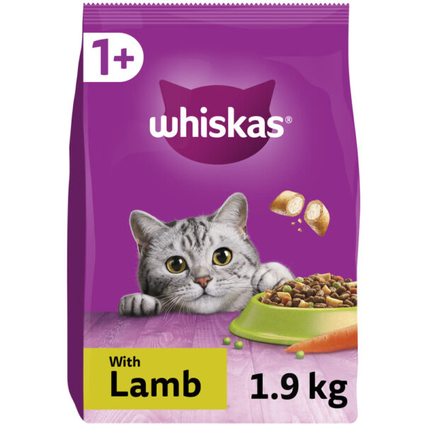 Whiskas 1+ Lamb Adult Dry Cat Food