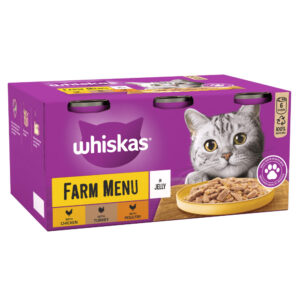 Whiskas Farm Menu in Jelly 1+ Adult Wet Cat Food Tin