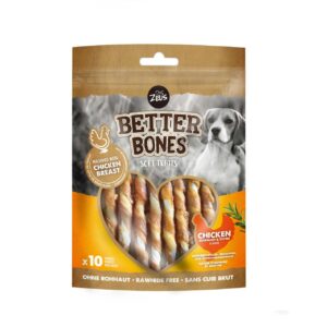 Zeus Better Bones Soft Twists Dog Treats - Chicken