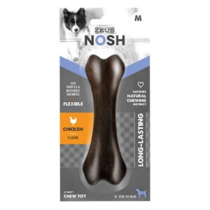 Zeus Nosh Flexible Chew Chicken Bone Dog Toy