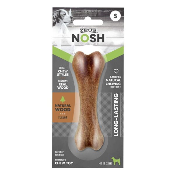 Zeus Nosh Natural Wood Chew Bone Dog Toy