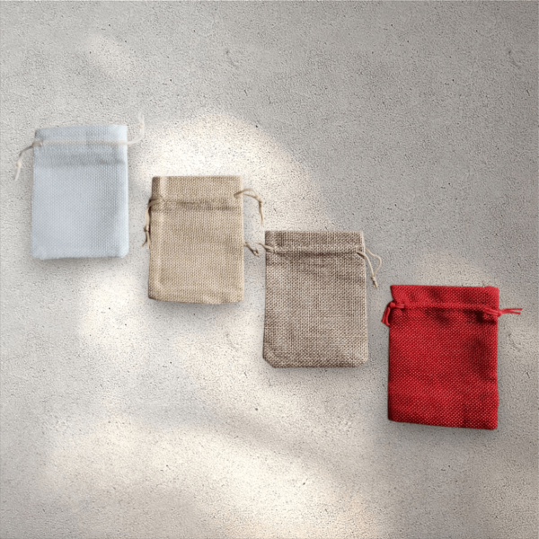 Rustic Drawstring Burlap Pouches (Pack of 50) - Image 2
