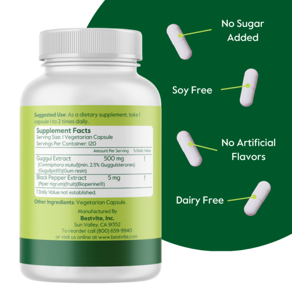 Guggul Extract 500mg (Gugulipid) - Image 3