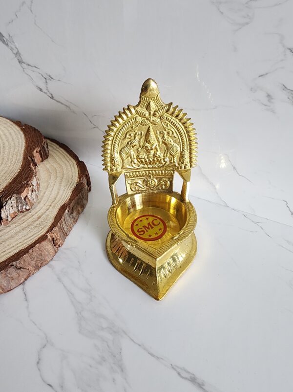 Small Brass Lakshmi Lamp - Image 2