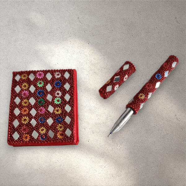 Small Mosaic Diary and Pen Set - Image 3