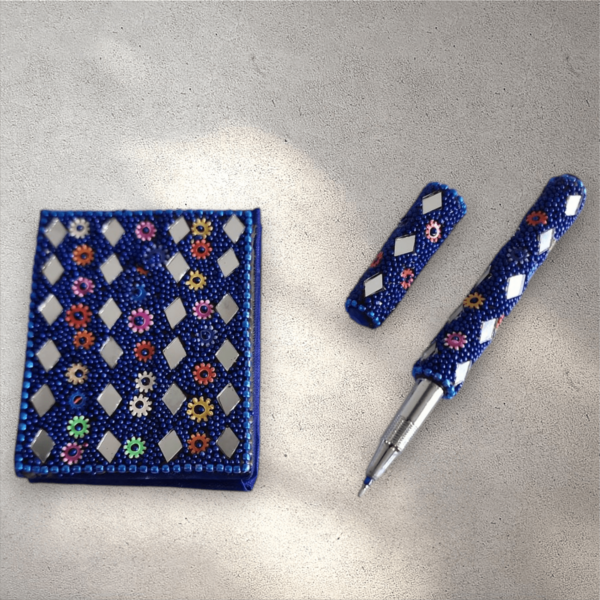 Small Mosaic Diary and Pen Set - Image 6