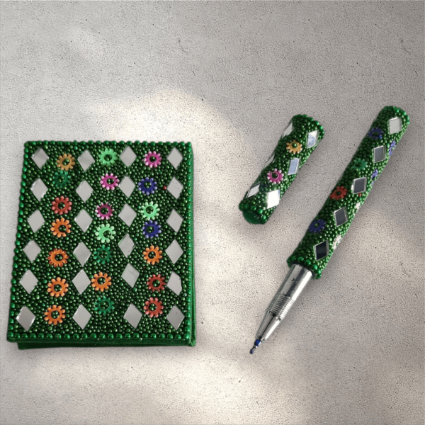 Small Mosaic Diary and Pen Set - Image 5